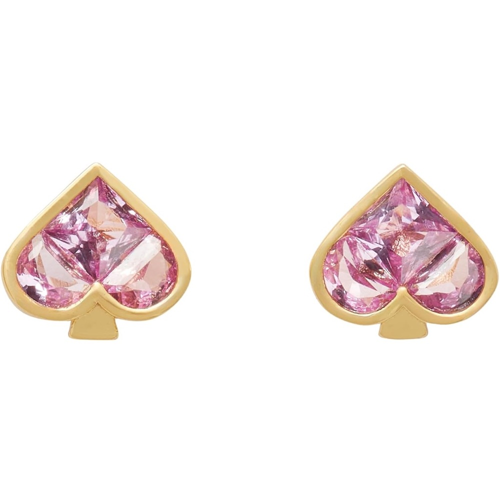 Kate Spade Pink and Gold Heart Earrings